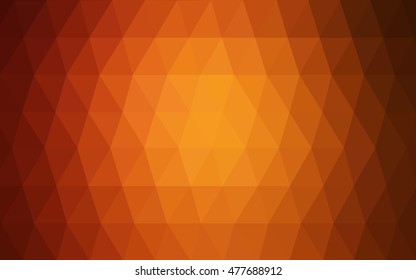 Light orange polygonal template. Glitter abstract illustration with an elegant design. The template can be used as a background for cell phones.