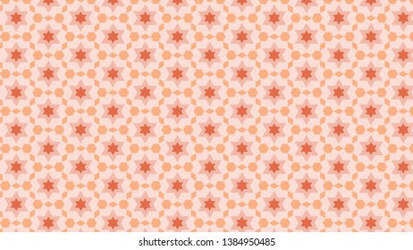 Light Orange Seamless Stars Background Pattern