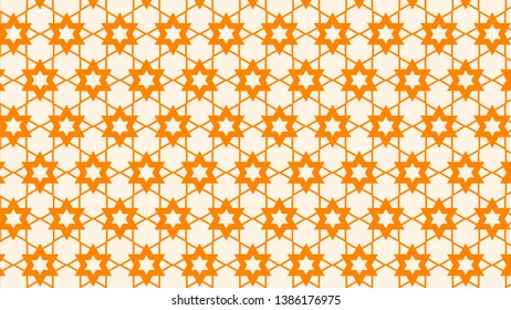 Light Orange Stars Pattern Illustration
