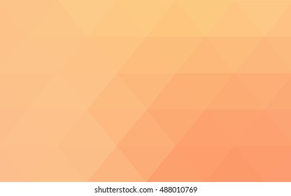 Light orange triangle mosaic background. A completely new color illustration in a vague style. The completely new template can be used for your brand book.