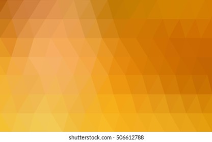 Light orange triangle mosaic background. Shining illustration, which consist of triangles. The elegant pattern can be used as part of a brand book.
