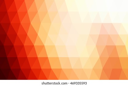Light orange triangle mosaic template. Shining colored illustration in a brand-new style. Brand-new design for your business.