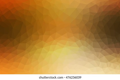 Light orange triangle mosaic template. A completely new color illustration in a vague style. Triangular pattern for your business design.