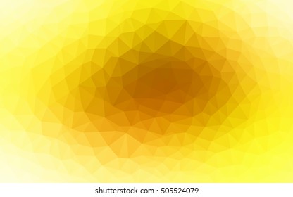 Light orange triangle mosaic template. Creative illustration in halftone style with gradient. A new texture for your design.