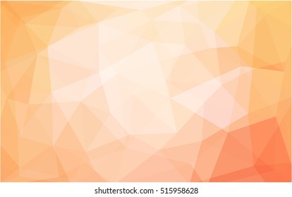 Light orange triangle mosaic template. Glitter abstract illustration with an elegant design. The polygonal design can be used for your web site.