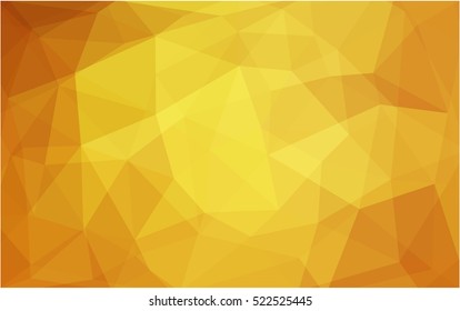 Light orange triangle mosaic template. A vague abstract illustration with gradient. Brand-new style for your business design.