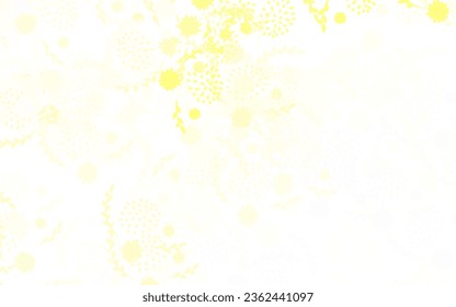 Light Orange vector abstract backdrop with flowers, roses. Colorful illustration with flowers in doodle style. Hand painted design for web, leaflets.