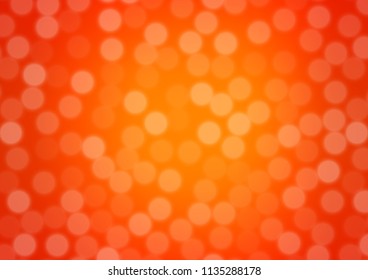 Light Orange vector abstract background. A completely new color illustration in a bokeh style. A completely new template for your design.