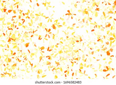 Light Orange vector abstract background with leaves. leaves on elegant natural pattern with gradient. Textured pattern for websites, banners.