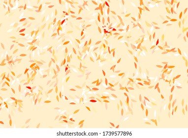 Light Orange vector abstract background with leaves. Creative illustration in blurred style with leaves. The best design for your business.