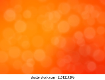 Light Orange vector abstract bokeh pattern. Colorful illustration in blurry style with gradient. A completely new template for your design.