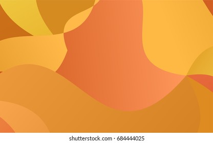 Light Orange vector abstract cambered pattern. An elegant bright illustration with gradient. The elegant pattern can be used as part of a brand book.