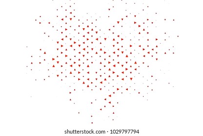 Light Orange vector abstract colorful background, which consist of triangles. Pattern with colored triangles on white background.