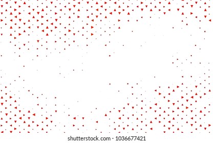 Light Orange vector abstract colorful background, which consist of triangles. Pattern with colored triangles on white background.