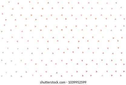 Light Orange vector abstract colorful background, which consist of triangles. Pattern with colored triangles on white background.