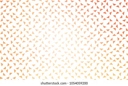 Light Orange vector abstract colorful background, which consist of triangles. Pattern with colored triangles on white background.