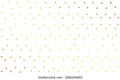 Light Orange vector abstract colorful background, which consist of triangles. Pattern with colored triangles on white background.