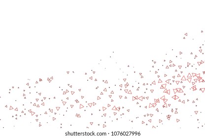 Light Orange vector abstract colorful background, which consist of triangles. Pattern with colored triangles on white background.