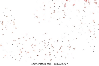 Light Orange vector abstract colorful background, which consist of triangles. Pattern with colored triangles on white background.