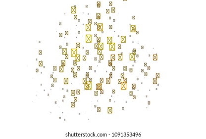 Light Orange vector abstract colorful background, which consist of triangles. Pattern with colored triangles on white background.