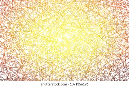 Light Orange vector abstract colorful background, which consist of triangles. Pattern with colored triangles on white background.