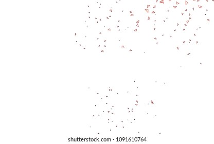 Light Orange vector abstract colorful background, which consist of triangles. Pattern with colored triangles on white background.