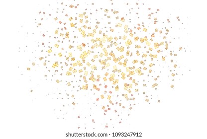 Light Orange vector abstract colorful background, which consist of triangles. Pattern with colored triangles on white background.