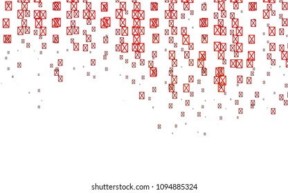 Light Orange vector abstract colorful background, which consist of triangles. Pattern with colored triangles on white background.