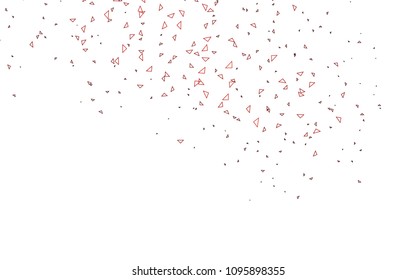 Light Orange vector abstract colorful background, which consist of triangles. Pattern with colored triangles on white background.