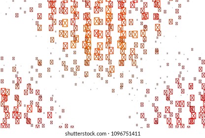 Light Orange vector abstract colorful background, which consist of triangles. Pattern with colored triangles on white background.