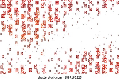 Light Orange vector abstract colorful background, which consist of triangles. Pattern with colored triangles on white background.