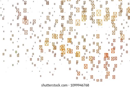 Light Orange vector abstract colorful background, which consist of triangles. Pattern with colored triangles on white background.