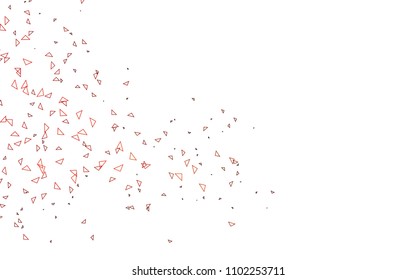 Light Orange vector abstract colorful background, which consist of triangles. Pattern with colored triangles on white background.