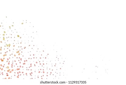 Light Orange vector abstract colorful background, which consist of triangles. Pattern with colored triangles on white background.