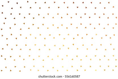 Light Orange vector abstract colorful background, which consist of triangles. Pattern with colored triangles on white background.