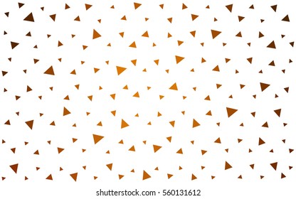 Light Orange vector abstract colorful background, which consist of triangles. Pattern with colored triangles on white background.