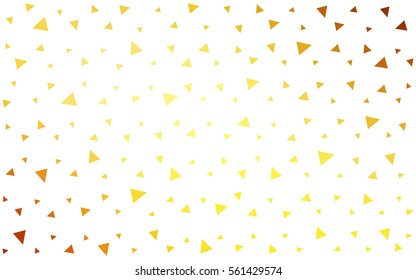 Light Orange vector abstract colorful background, which consist of triangles. Pattern with colored triangles on white background.