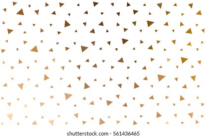 Light Orange vector abstract colorful background, which consist of triangles. Pattern with colored triangles on white background.