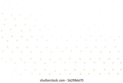 Light Orange vector abstract colorful background, which consist of triangles. Pattern with colored triangles on white background.