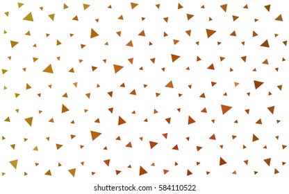 Light Orange vector abstract colorful background, which consist of triangles. Pattern with colored triangles on white background.