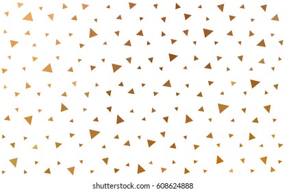 Light Orange vector abstract colorful background, which consist of triangles. Pattern with colored triangles on white background.