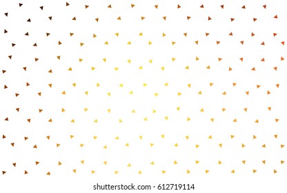 Light Orange vector abstract colorful background, which consist of triangles. Pattern with colored triangles on white background.