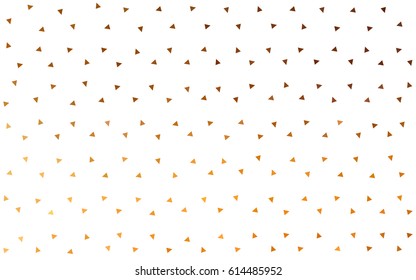 Light Orange vector abstract colorful background, which consist of triangles. Pattern with colored triangles on white background.