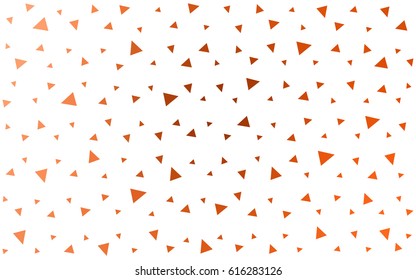 Light Orange vector abstract colorful background, which consist of triangles. Pattern with colored triangles on white background.