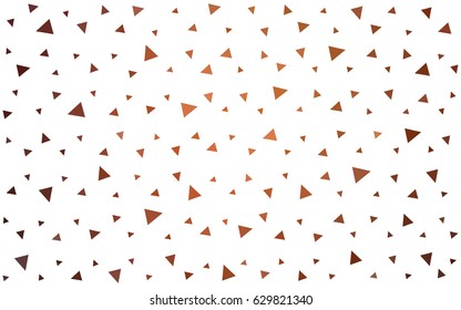 Light Orange vector abstract colorful background, which consist of triangles. Pattern with colored triangles on white background.