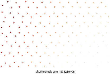 Light Orange vector abstract colorful background, which consist of triangles. Pattern with colored triangles on white background.
