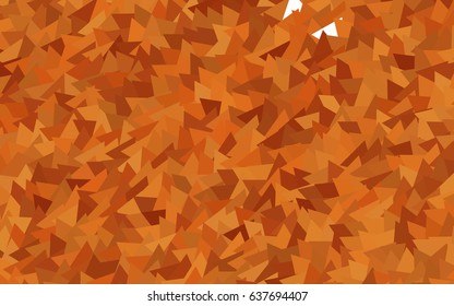 Light Orange vector abstract colorful background, which consist of triangles. Pattern with colored triangles on white background.