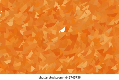 Light Orange vector abstract colorful background, which consist of triangles. Pattern with colored triangles on white background.