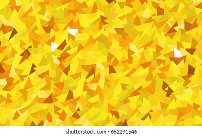 Light Orange vector abstract colorful background, which consist of triangles. Pattern with colored triangles on white background.