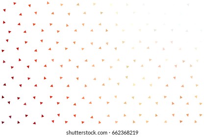 Light Orange vector abstract colorful background, which consist of triangles. Pattern with colored triangles on white background.